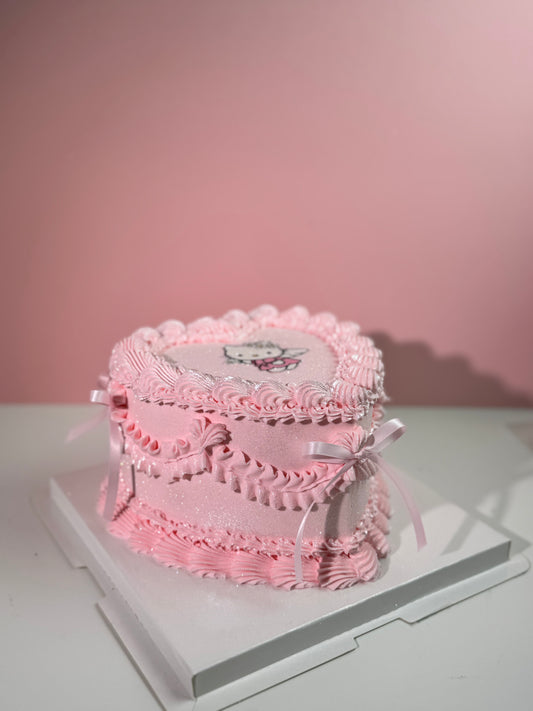 Hello Kitty Glitter Cake