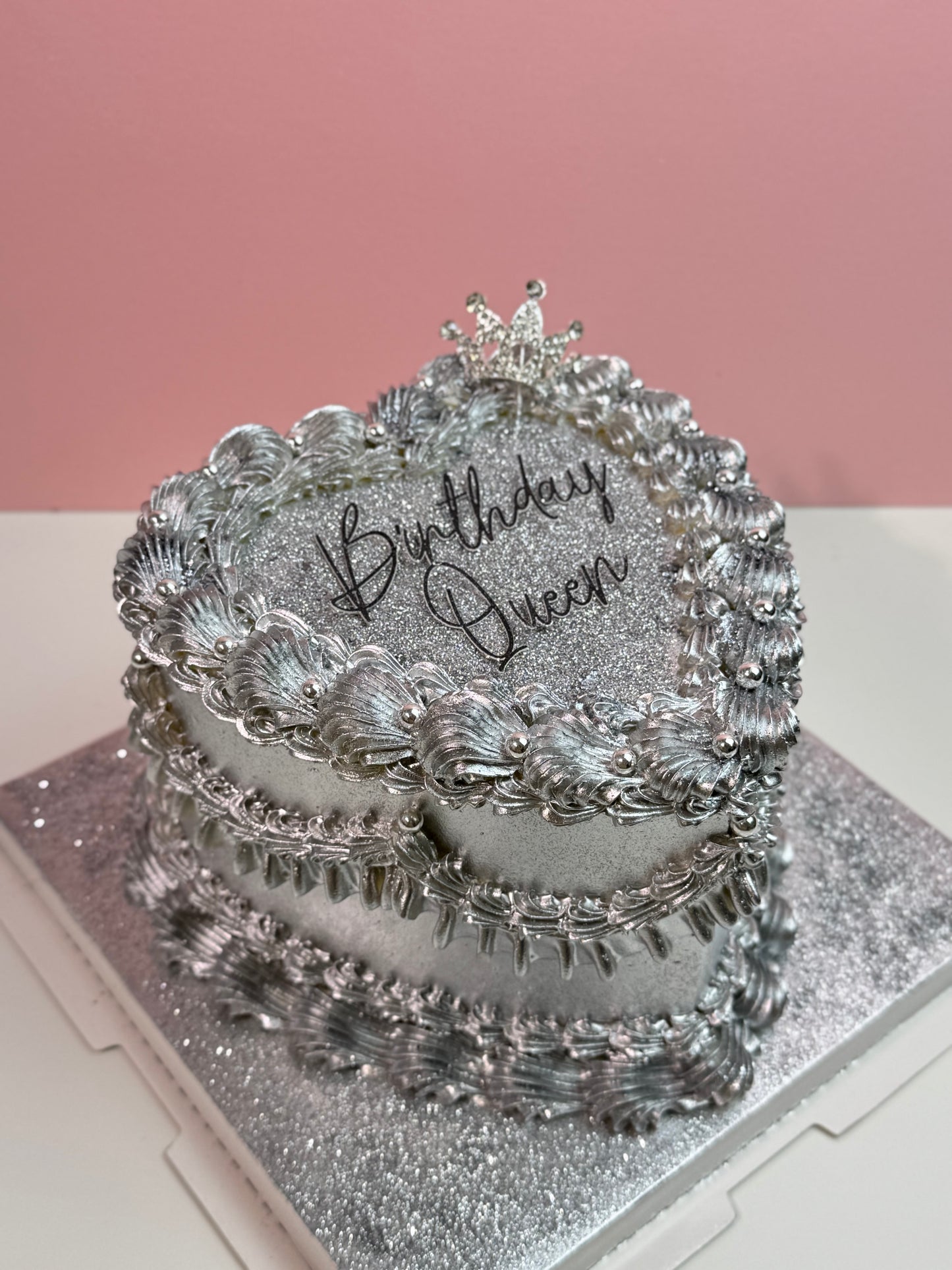 Shiny Metallic Bomb Cake