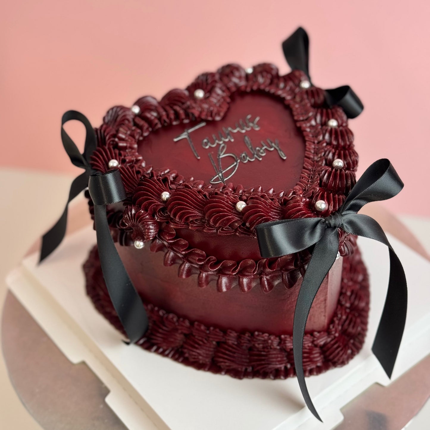 Black Ribbon Heart